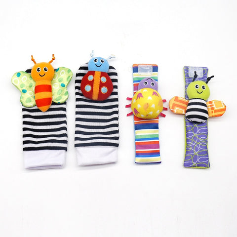 Baby Socks Wrist Rattle Set Toys