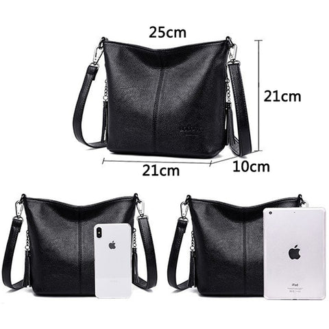 Ladies Genuien Leather Tassels Hand Bags