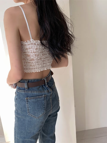 Women PU Leather Crop Tops