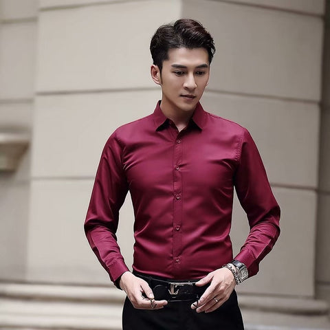 Slim Fit No Iron Long Sleeve Shirt