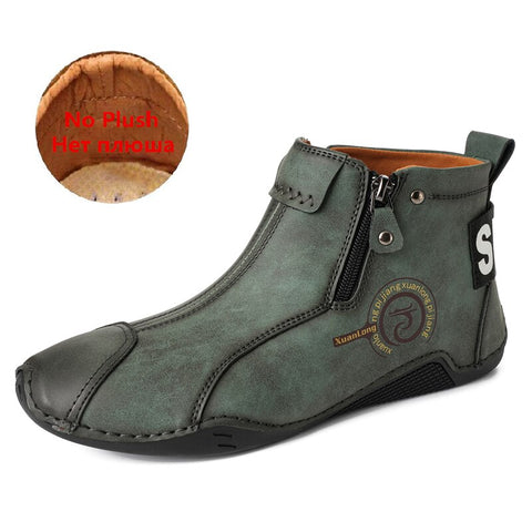 Men  Waterproof Leather Snow Boots
