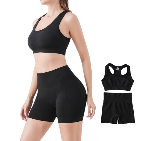 Seamless Sports Yoga Shorts Sets