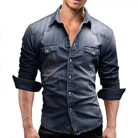 Mens Cotton Denim Shirt