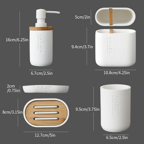 Matte Black Bathroom Accessories Set