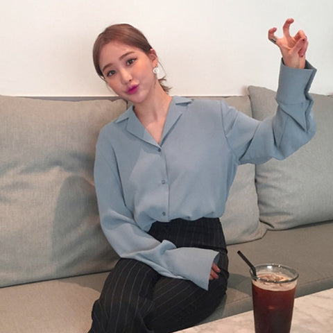 Womens Long Sleeve Blouses Shirt