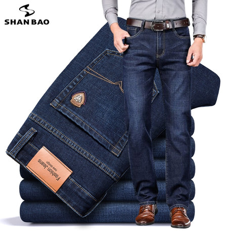 straight stretch denim jeans