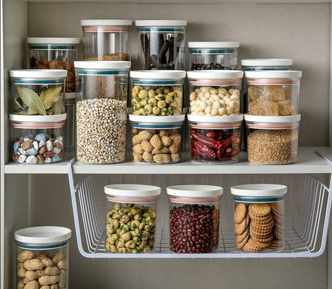 2 Different Color Sealed Ring Bottles Kitchen Storage Box