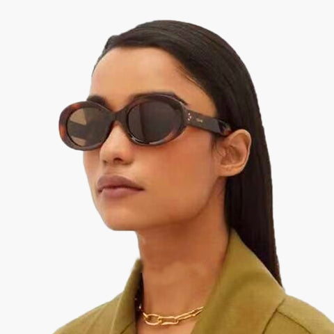 Summer Vintage Small Square Frame Oval Sunglasses