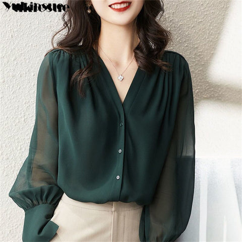 Women Long Sleeve Ruffled shirts