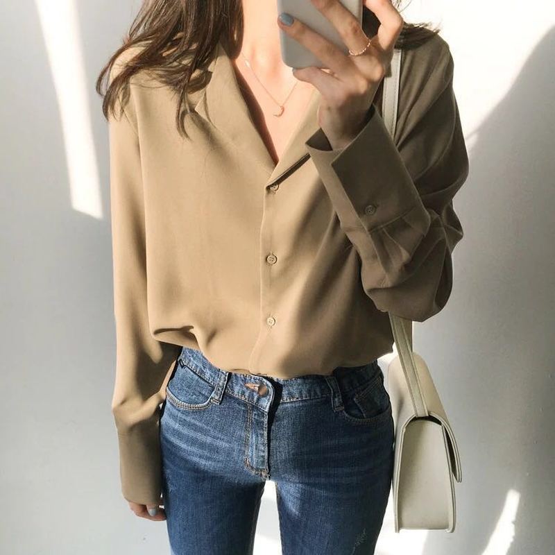 Womens Long Sleeve Blouses Shirt