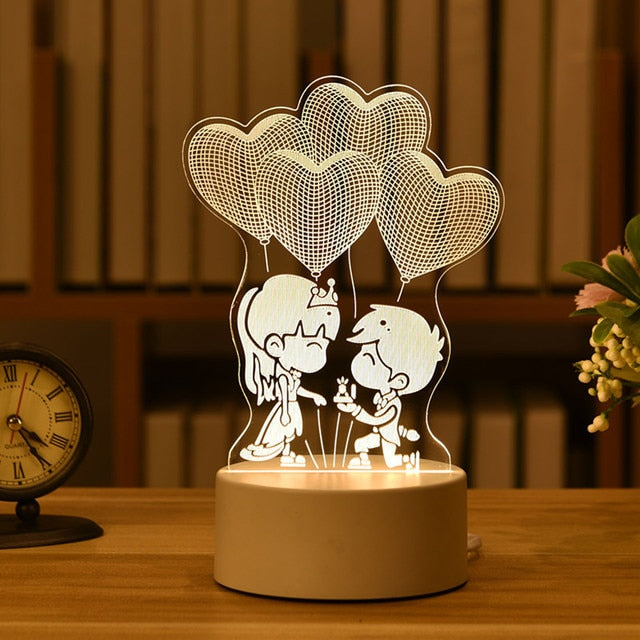 Love 3D Led Lamp