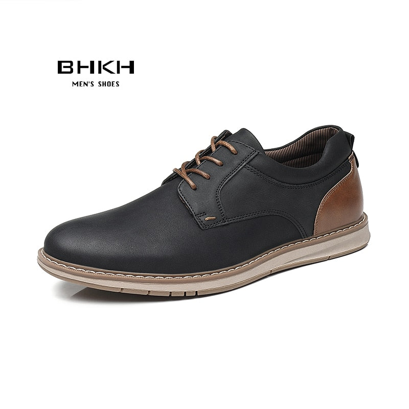Men Pu Leather Breathable Casual Shoes
