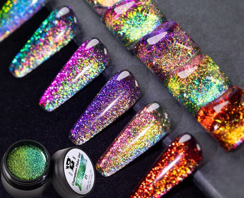New Chameleon Flake Gel Nail Polish