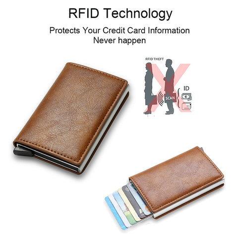 Men Carbon Fiber Card Wallets