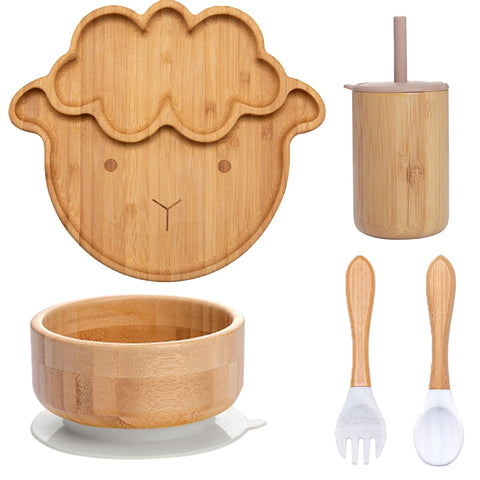 Baby Food Bamboo Tableware