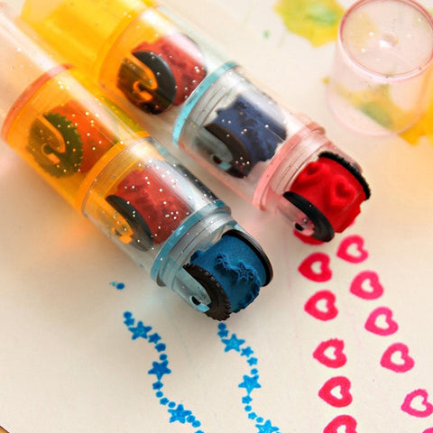 Baby Colorful Ink Pad Stamp Seal Toy