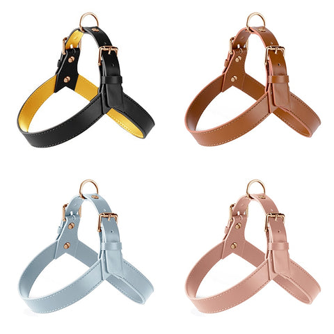 Dog Leather Chest Harness