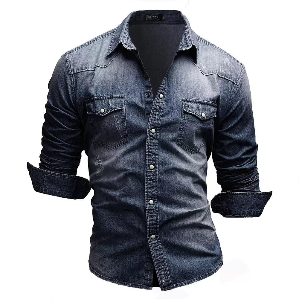 Mens Cotton Denim Shirt