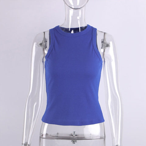 Women Sleeveless Knitted Casual Tops
