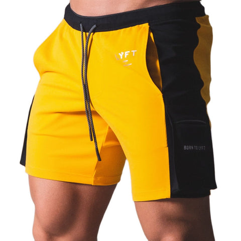 Men Cotton Casual Patchwork Shorts