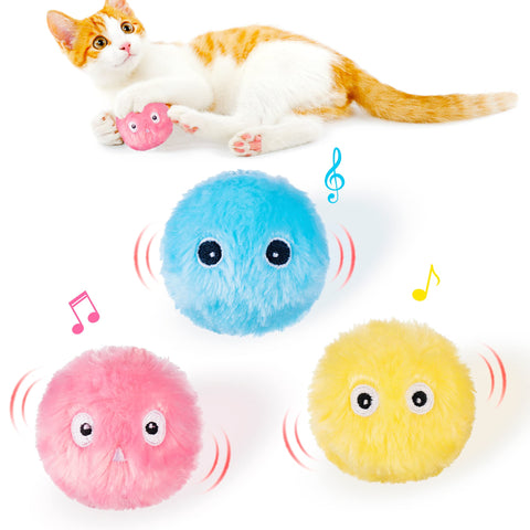Cat Electric Plush Ball Training Toy