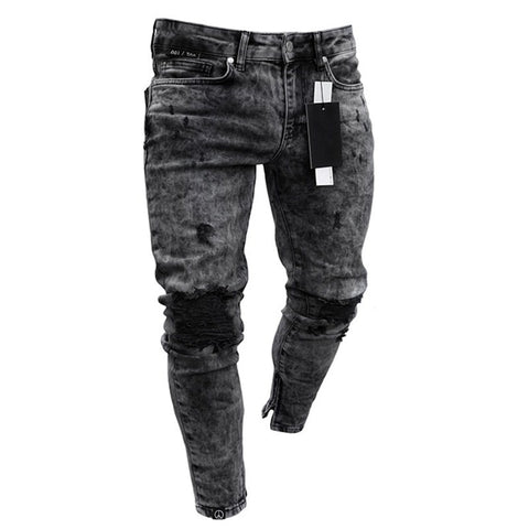 Multi Pockets Denim Mid Waist Cargo Jeans