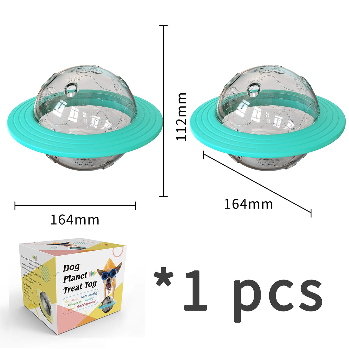 Dog Fun Flying Saucer Food Ball