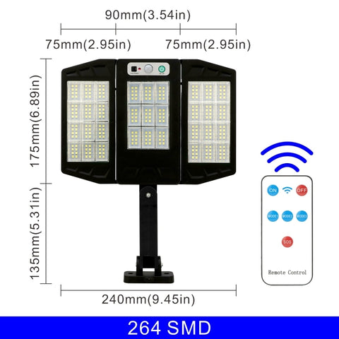 LED 3 Head Motion Sensor Solar Street Light