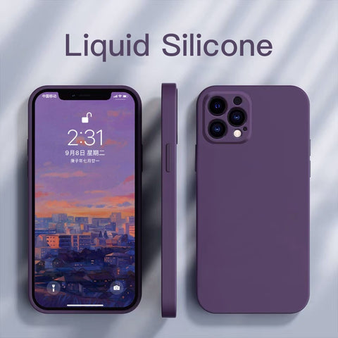 NEW Square Liquid Silicone Phone Case