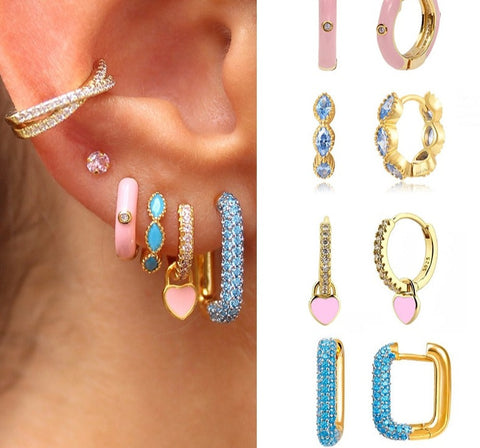 New Women Hoop Dangle Earrings