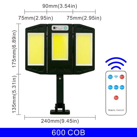 LED 3 Head Motion Sensor Solar Street Light