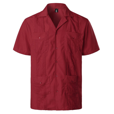 Cuban Camp Collar Guayabera Shirt