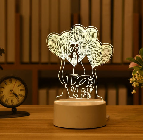 Love 3D Led Lamp