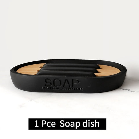 Matte Black Bathroom Accessories Set