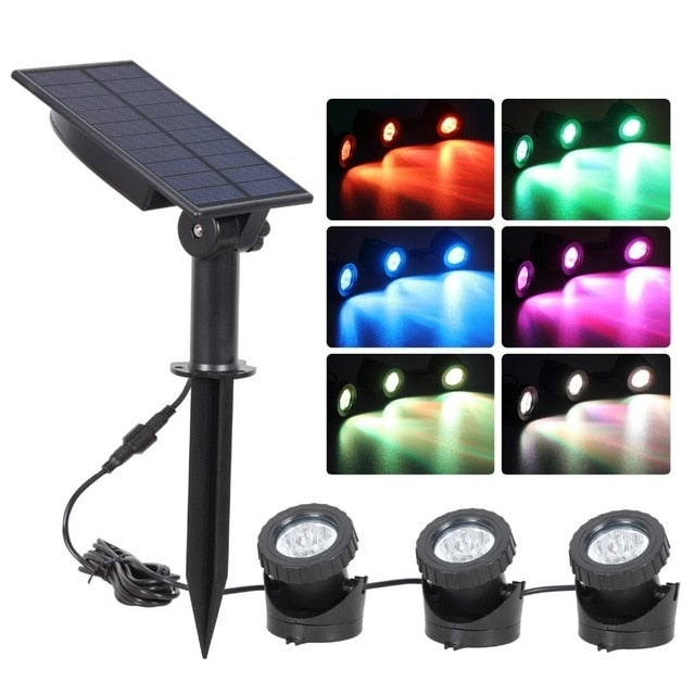 RGB Color Changing Solar Spotlight