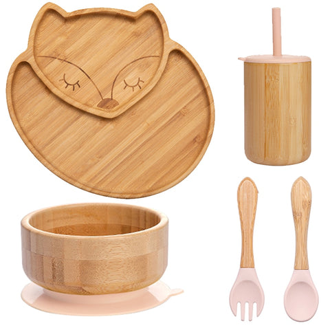 Baby Food Bamboo Tableware