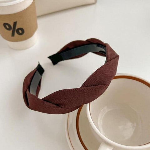 Women Pu Leather Braided headband
