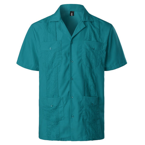 Cuban Camp Collar Guayabera Shirt