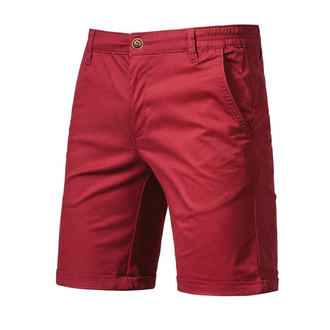 Men Summer Cotton Solid Shorts