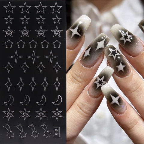 New Heart Butterfly Star Nail Stickers