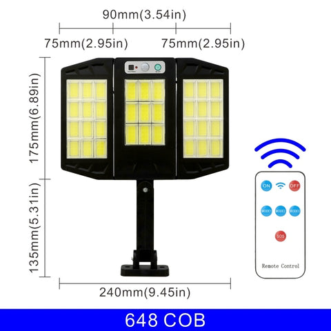 LED 3 Head Motion Sensor Solar Street Light