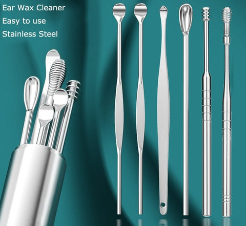 6pcs/set Stainless Steel Ear Picking Tool Set