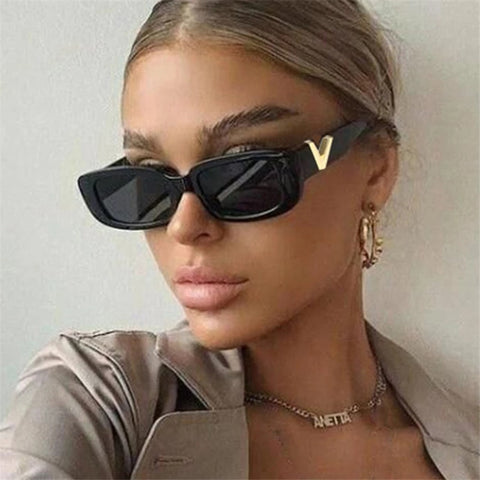 Women Brand Designer Vintage Small Frame Sun Glasses