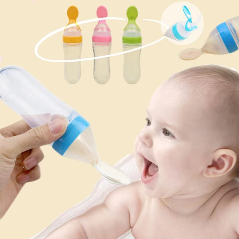 Baby Squeezing Feeding Spoon