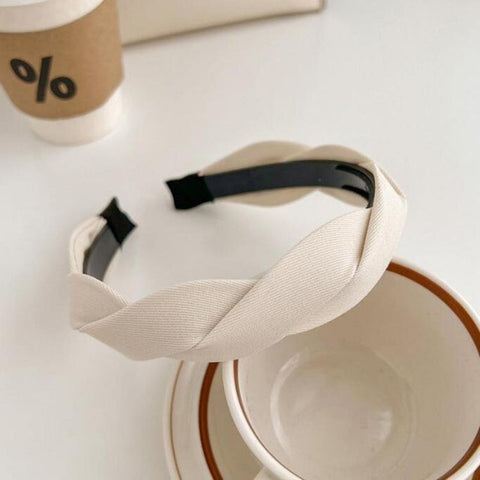 Women Pu Leather Braided headband