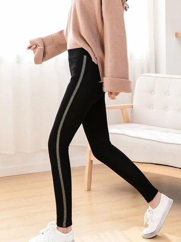Women Winter Cotton Velvet Leggings Pants