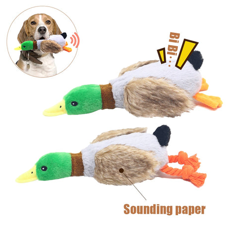 New Cute Plush Duck Sound Pet Toy