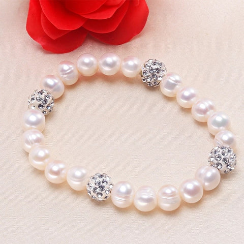 Natural Freshwater Pearl Strand Bracelet