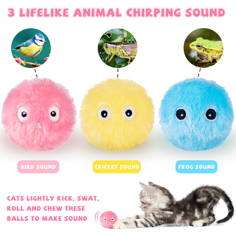 Cat Electric Plush Ball Training Toy