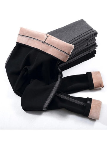 Women Winter Cotton Velvet Leggings Pants